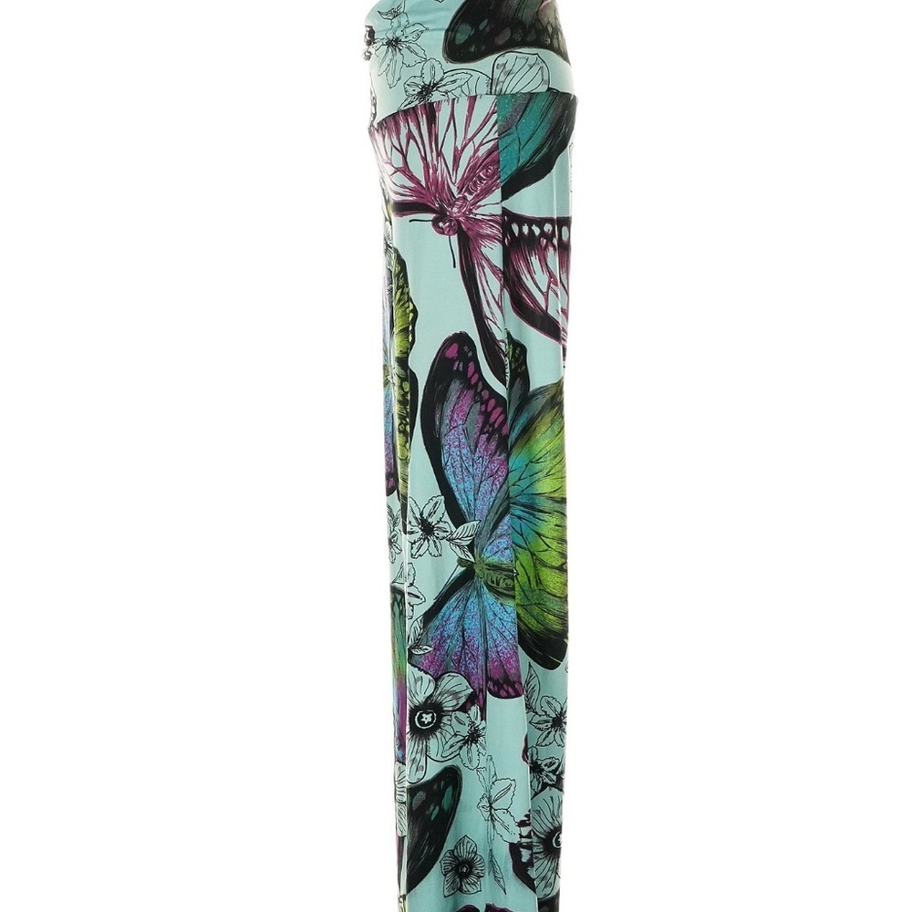 White Mark Multicolor Butterfly Wide-Leg Pants - Picture 4 of 5